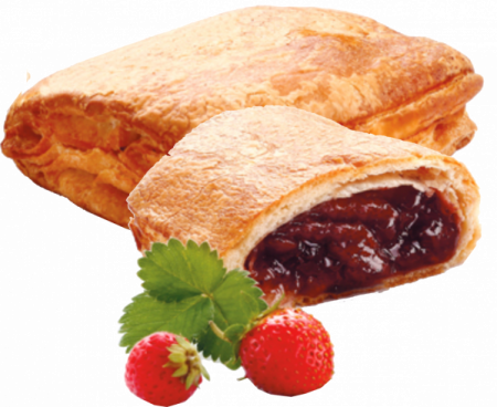 Булочка РХ слойка с клубникой 80г