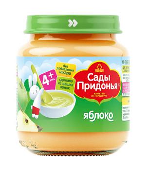 Пюре Сады Придонья Яблоко с 4мес ст/б 80г