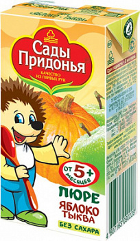 Пюре Сады Придонья Яблоко/Тыква с 5мес т/п 125г