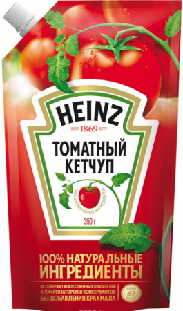 Кетчуп Хайнц томатный 320г д/п