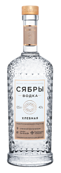 Водка Сябры Хлебная 0,5л 40%