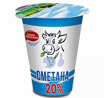 Сметана Добрая Кормилица 20% 300г БЗМЖ