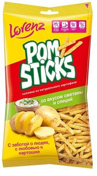 Чипсы Помстикс Соломка Сметана/Специи 100г