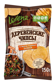 Чипсы Деревенские Жареные рыжики 150г
