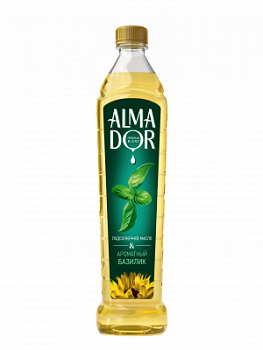 Масло подсолнечное Алмадор с ароматом базилика 0,75л