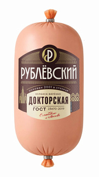 Колбаса вареная Докторская ГОСТ Рублевкий МК 400г