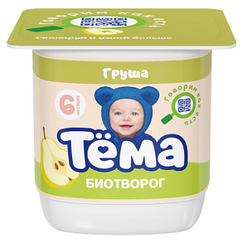 Биотворог Тема Груша с 6 мес 4% 95г БЗМЖ