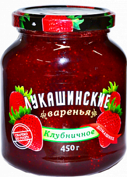 Варенье Лукашинские Клубничное 450г ст/б