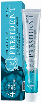 Зубная паста Президент Four Calcium 75г