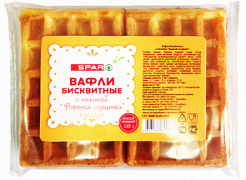 Вафли Бисквитные SPAR с Вареной Сгущенкой 130г