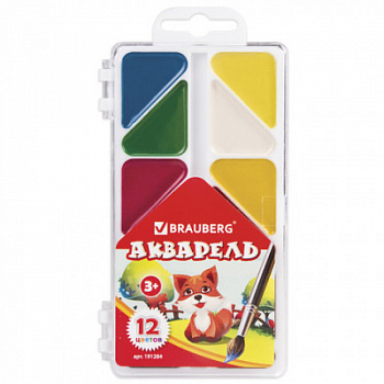 Краски акварельные 12 цв медовые