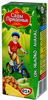 Сок Сады Придонья Яблоко/Ананас с 6 мес т/п 200мл