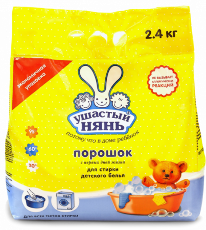 Порошок стиральный Ушастый нянь 2,4кг автомат