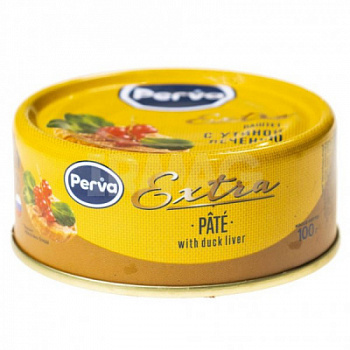 Паштет с утиной печенью Перва Экстра ключ 100г