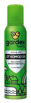 Аэрозоль-репел от комар Gardex Family с алоэ 150мл