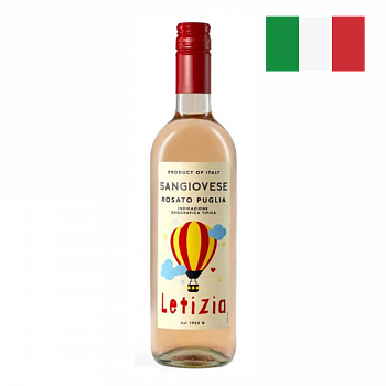 Вино Летиция Санджовезе Розато роз п/сл 0,75л 9,5%