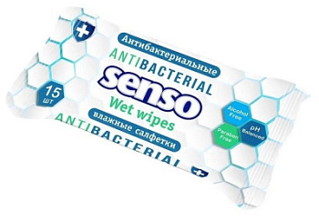 Салфетки влажные Сенсо А15 Антибактериальные