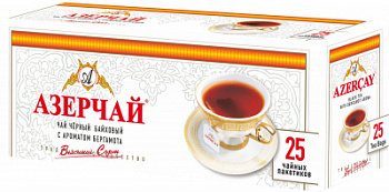 Чай Азерчай черный байховый с бергамотом 25пак