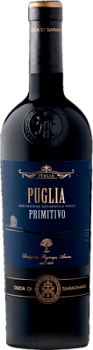 Вино Дука Ди Сараньяно Примитиво Пулья кр п/сух 0,75л 13,5%