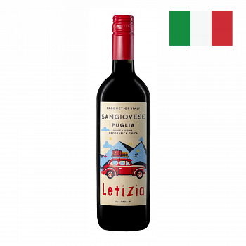 Вино Летиция Санджовезе кр п/сл 0,75л 9,5%