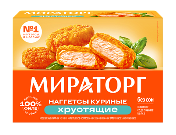 Наггетсы куриные хрустящие Мираторг 250г