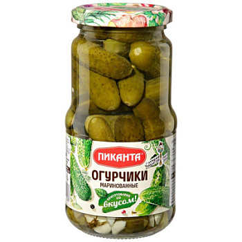 Огурчики маринованные Пиканта 460г ст/б