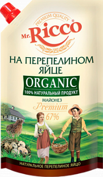 Майонез на перепелином яйце Мр.Рикко 67% 800мл