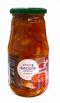 Фасоль печеная SPAR в аджике 530г