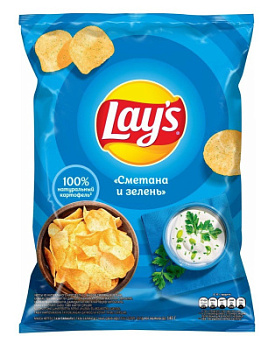 Чипсы Лейз Сметана/Зелень 140г
