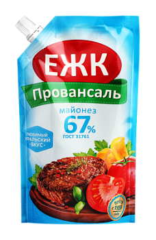 Майонез ЕЖК Провансаль 67% 386г