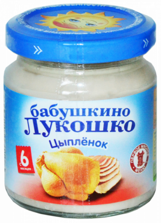 Пюре Бабушкино Лукошко Цыпленок с 6мес ст/б 100г