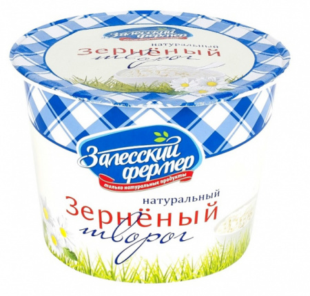 Творог зерненый Залесский Фермер 5% 200г БЗМЖ