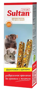 Палочки зерновые для/м. грызунов Султан 2шт