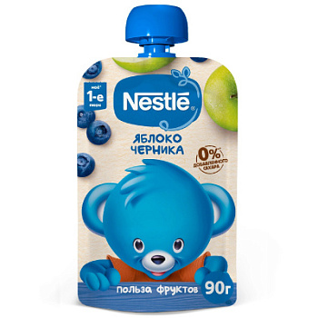 Пюре Нестле Яблоко/Черника с 5мес д/п 90г