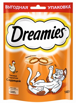 Лакомство для кошек Дримис подушечки с Курицей 140г