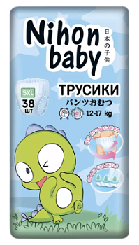 Подгузники трусики Нихон Бейби А38 5XL 12-17кг