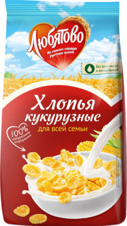 Хлопья кукурузные Любятово 300г