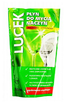 Средство для посуды Люцек 500мл Яблоко-Лимон запас