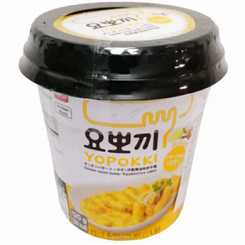 Палочки рисовые Токпокки с маслом золотистого лука Йоппоки стакан 120г