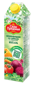 Сок Сады Придонья Мультиовощной с солью 1л