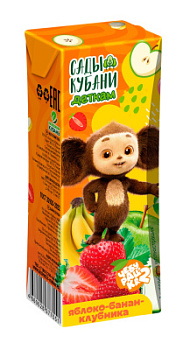Нектар Сады Кубани Чебурашка Яблоко/Банан/Клубника 0,2л