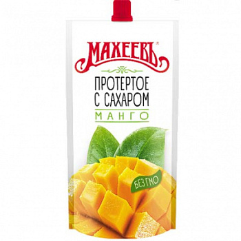 Манго протертое с сахаром Махеев 300г д/пак