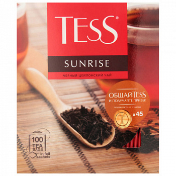 Чай Тесс Санрайс черный 100пак