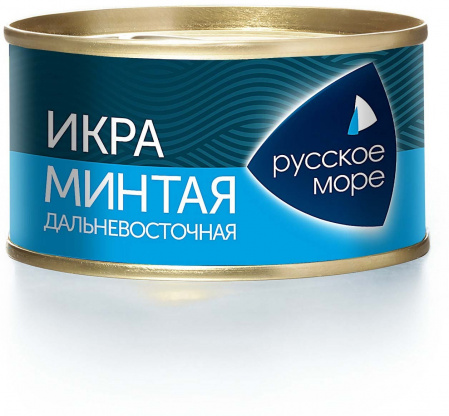 Икра деликатесная люкс минтая Дальневосточная Русское море 130г