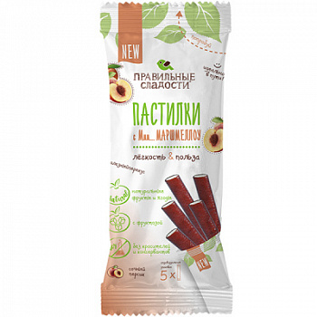 Пастилки с маршмеллоу Персик Правильные Сладости 55г