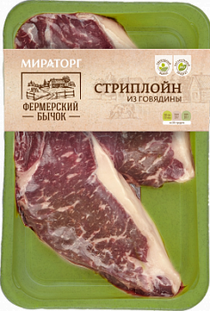 Стейк Стриплойн Фермерский бычок Мираторг 500г