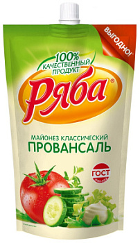 Майонез Ряба Классический Провансаль 50,5% 350г
