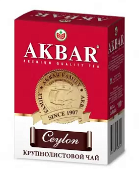 Чай Акбар Цейлон Медаль черный листовой 100г