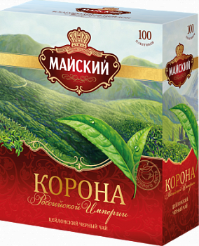 Чай Майский Корона Российской Империи черный 100пак