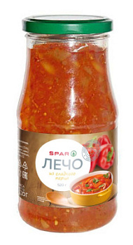 Лечо из сладкого перца SPAR 520г ст/б